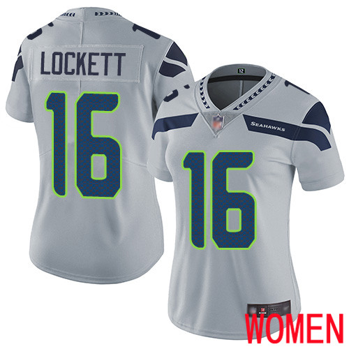 Seattle Seahawks Limited Grey Women Tyler Lockett Alternate Jersey NFL Football #16 Vapor Untouchable